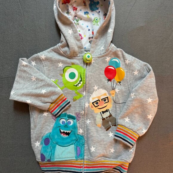 Disney 100 Pixar Monsters Inc./UP Children's Hoodie/Zip Jacket Size 5 - Picture 1 of 5
